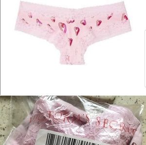 Victoria's Secret Cheeky Lace Panties with Hearts